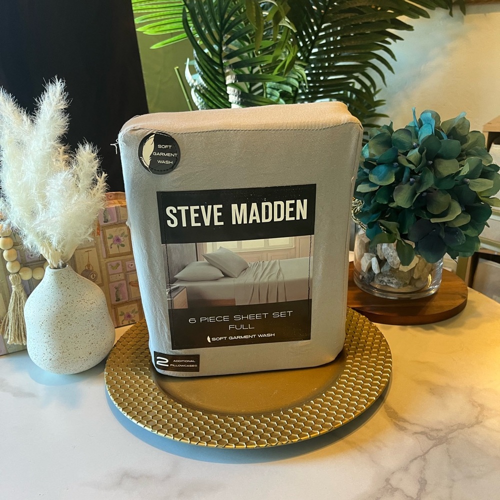 Steve Madden Gray Full Sheet Set 6 piece